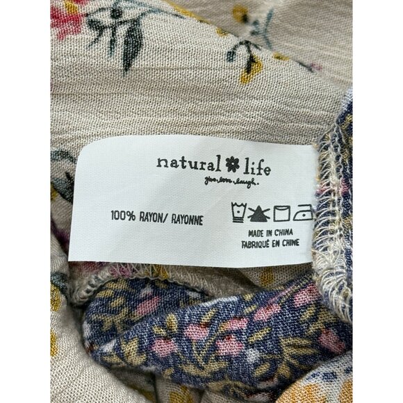 NATURAL LIFE Floral Patchwork Maxi Skirt - Yellow, Cream, Purple - Picture 4 of 6